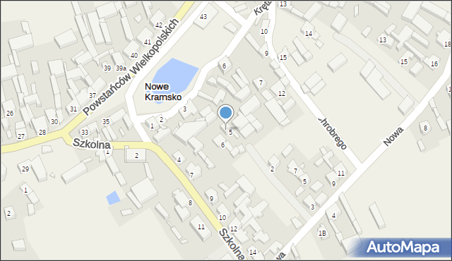 Nowe Kramsko, Szkolna, 5, mapa Nowe Kramsko