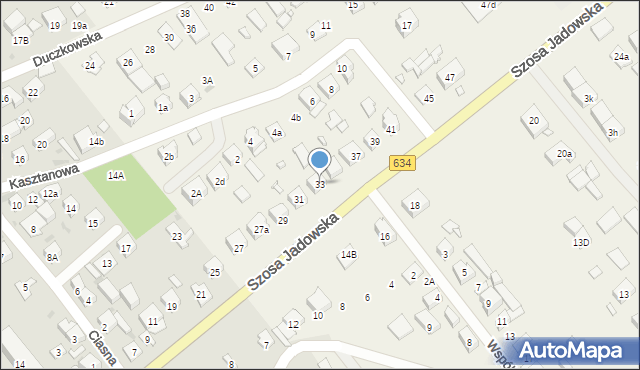 Nowe Lipiny, Szosa Jadowska, 33, mapa Nowe Lipiny