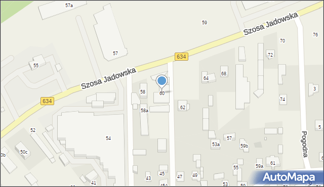 Nowe Lipiny, Szosa Jadowska, 60, mapa Nowe Lipiny