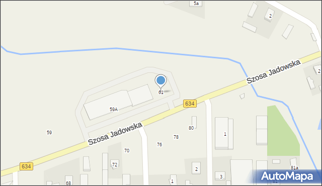 Nowe Lipiny, Szosa Jadowska, 61, mapa Nowe Lipiny