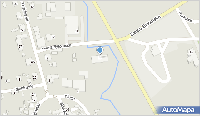 Nowe Miasteczko, Szosa Bytomska, 13, mapa Nowe Miasteczko