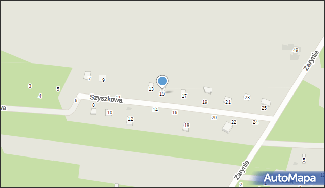 Nowe Miasto, Szyszkowa, 15, mapa Nowe Miasto