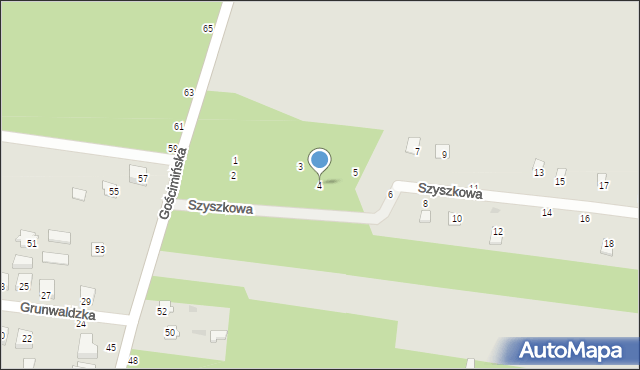 Nowe Miasto, Szyszkowa, 4, mapa Nowe Miasto