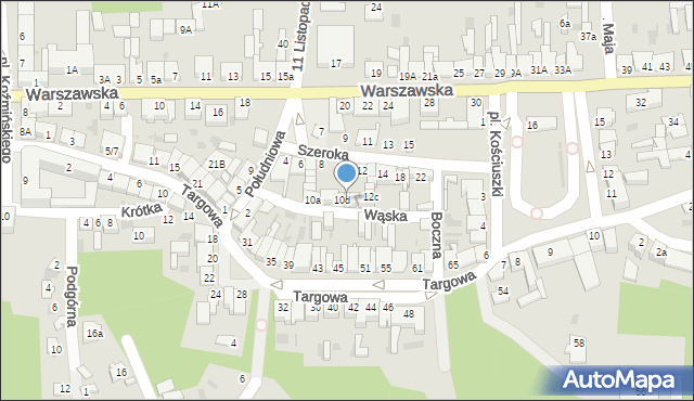 Nowe Miasto nad Pilicą, Szeroka, 10e, mapa Nowe Miasto nad Pilicą