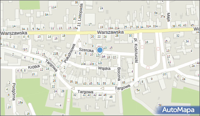 Nowe Miasto nad Pilicą, Szeroka, 12b, mapa Nowe Miasto nad Pilicą