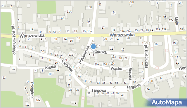 Nowe Miasto nad Pilicą, Szeroka, 6, mapa Nowe Miasto nad Pilicą