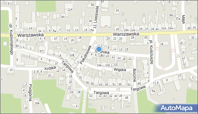 Nowe Miasto nad Pilicą, Szeroka, 8b, mapa Nowe Miasto nad Pilicą