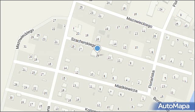 Nowe Proboszczewice, Szacherskiego Zbigniewa, 15, mapa Nowe Proboszczewice