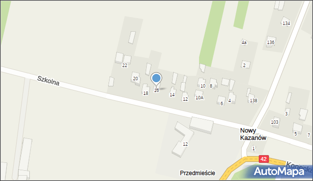 Nowe Sierosławice, Szkolna, 16, mapa Nowe Sierosławice