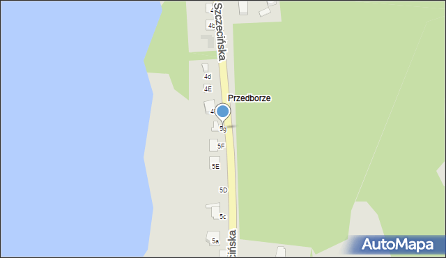 Nowe Warpno, Szczecińska, 5g, mapa Nowe Warpno