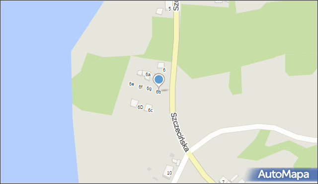 Nowe Warpno, Szczecińska, 6b, mapa Nowe Warpno