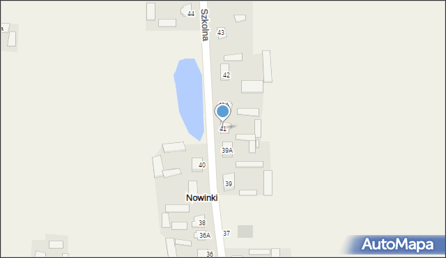 Nowinki, Szkolna, 13, mapa Nowinki