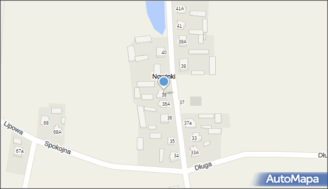 Nowinki, Szkolna, 14, mapa Nowinki