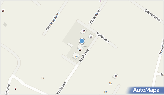 Nowosiedlice, Szafirowa, 13, mapa Nowosiedlice