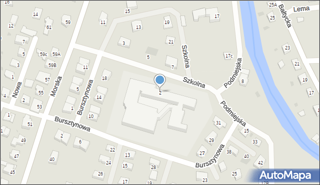 Nowy Dwór Gdański, Szkolna, 2, mapa Nowy Dwór Gdański