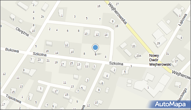 Nowy Dwór Wejherowski, Szkolna, 6, mapa Nowy Dwór Wejherowski