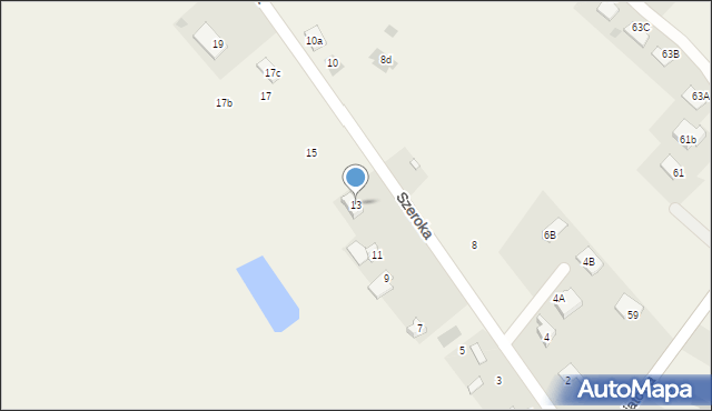 Nowy Krępiec, Szeroka, 13, mapa Nowy Krępiec