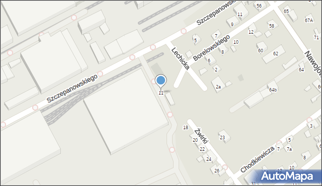Nowy Sącz, Szczepanowskiego Stanisława, 11, mapa Nowego Sącza
