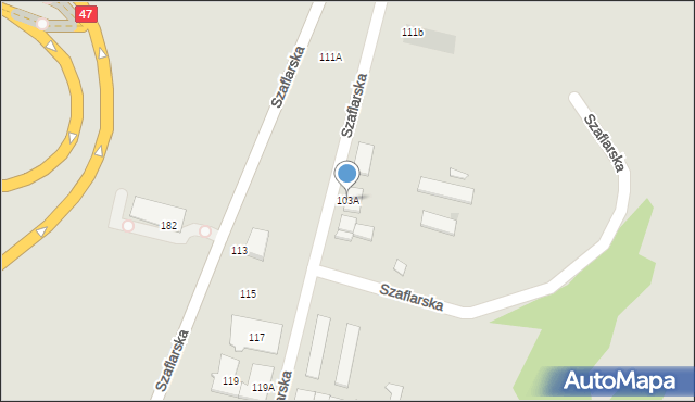 Nowy Targ, Szaflarska, 103A, mapa Nowego Targu