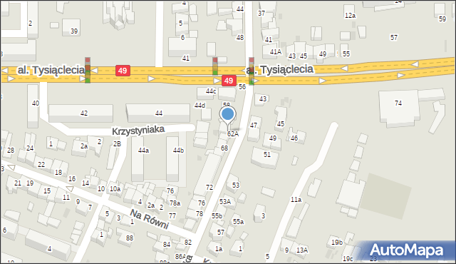 Nowy Targ, Szaflarska, 64, mapa Nowego Targu