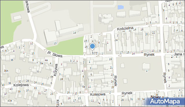 Nowy Targ, Szkolna, 3, mapa Nowego Targu