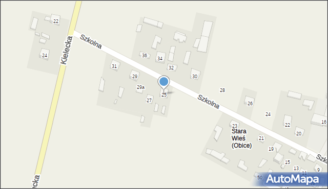 Obice, Szkolna, 25, mapa Obice