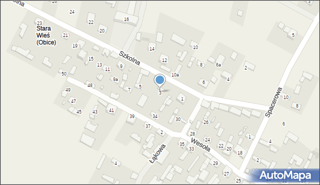 Obice, Szkolna, 3, mapa Obice