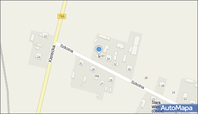 Obice, Szkolna, 36, mapa Obice