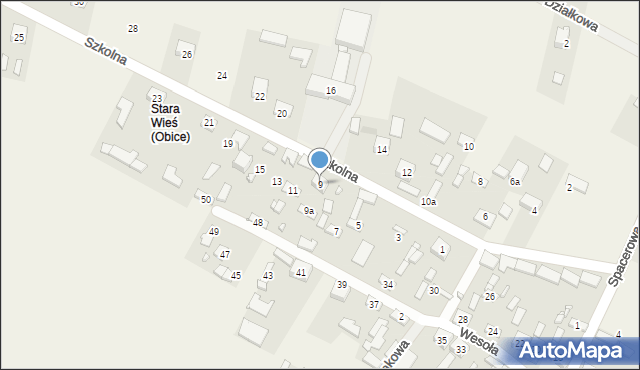 Obice, Szkolna, 9, mapa Obice