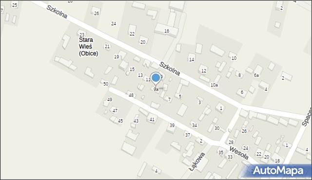 Obice, Szkolna, 9a, mapa Obice