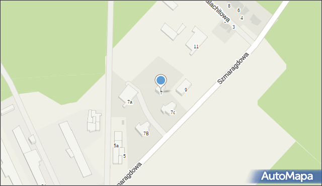 Obora, Szmaragdowa, 7, mapa Obora