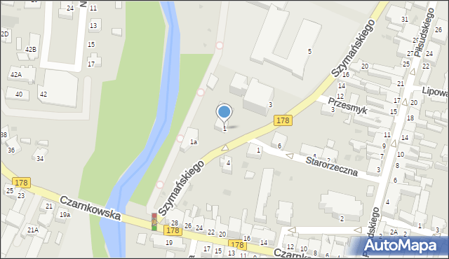 Oborniki, Szymańskiego Stefana, ks., 1, mapa Oborniki