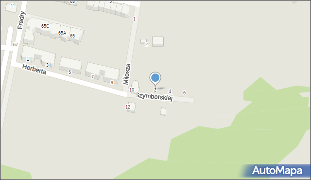 Oborniki Śląskie, Szymborskiej Wisławy, 2, mapa Oborniki Śląskie