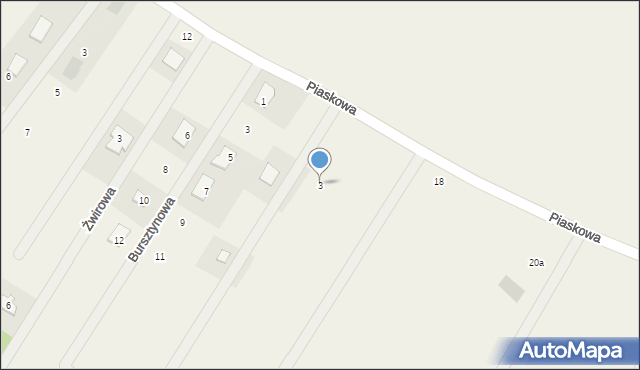 Obrowo, Szafirowa, 3, mapa Obrowo