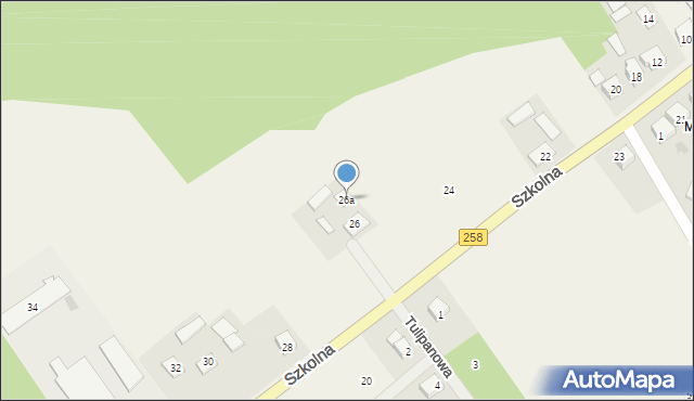 Obrowo, Szkolna, 26a, mapa Obrowo