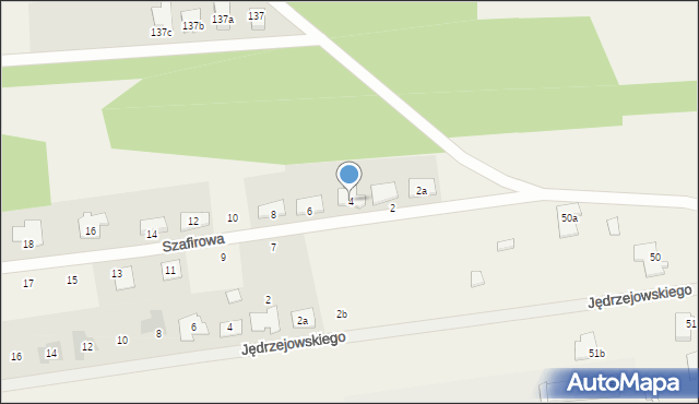 Obrzębin, Szafirowa, 4, mapa Obrzębin