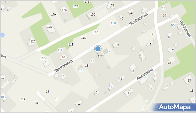 Odrano-Wola, Szafranowa, 9, mapa Odrano-Wola