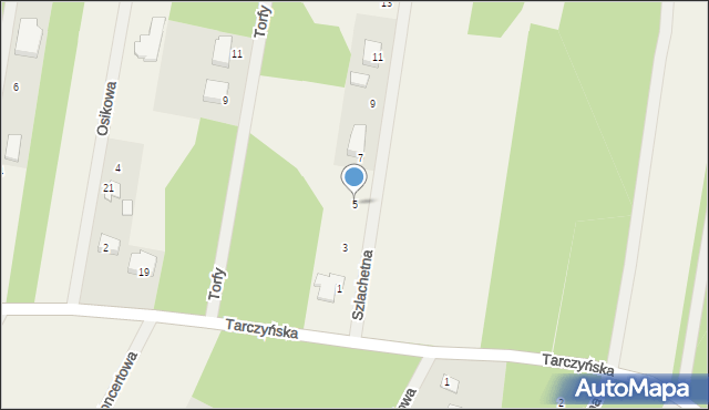 Ojrzanów, Szlachetna, 5, mapa Ojrzanów