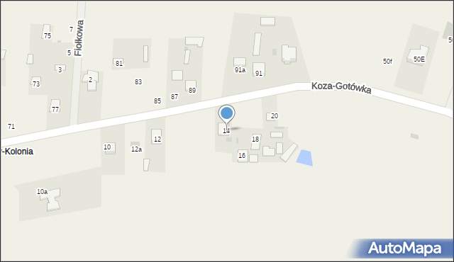 Okszów-Kolonia, Szkolna, 14, mapa Okszów-Kolonia