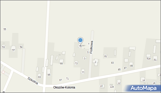 Okszów-Kolonia, Szkolna, 75, mapa Okszów-Kolonia