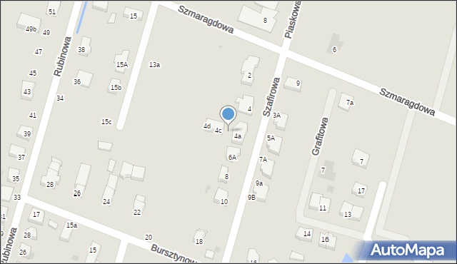 Oława, Szafirowa, 4b, mapa Oława