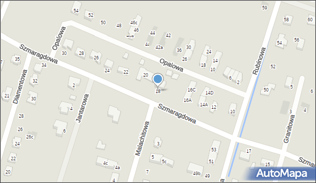 Oława, Szmaragdowa, 18, mapa Oława