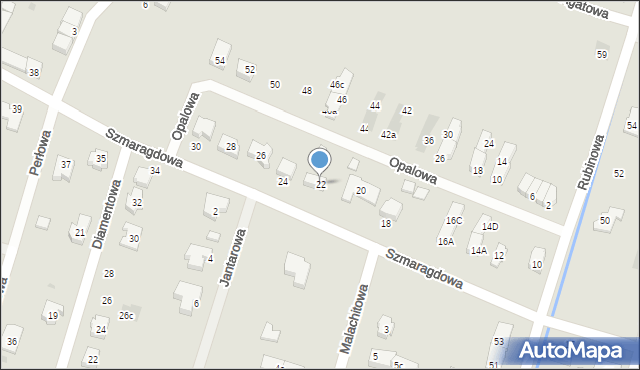 Oława, Szmaragdowa, 22, mapa Oława