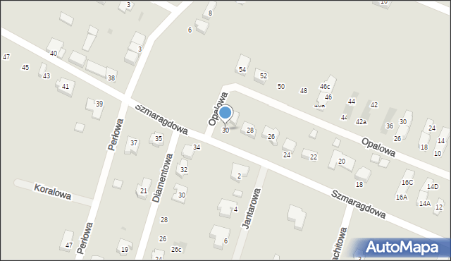 Oława, Szmaragdowa, 30, mapa Oława