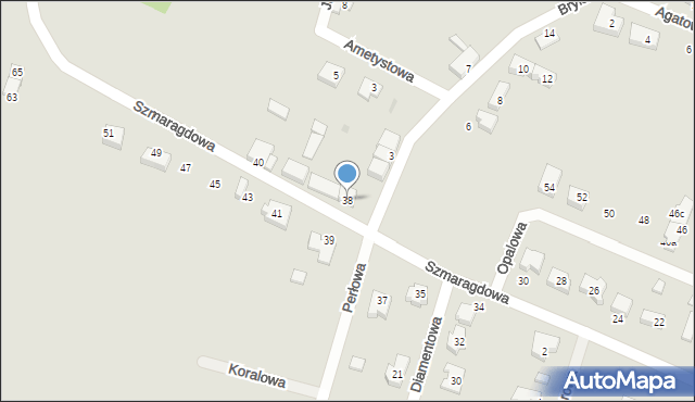 Oława, Szmaragdowa, 38, mapa Oława