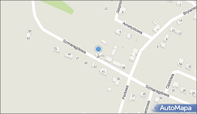 Oława, Szmaragdowa, 40, mapa Oława