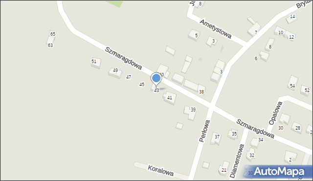 Oława, Szmaragdowa, 43, mapa Oława