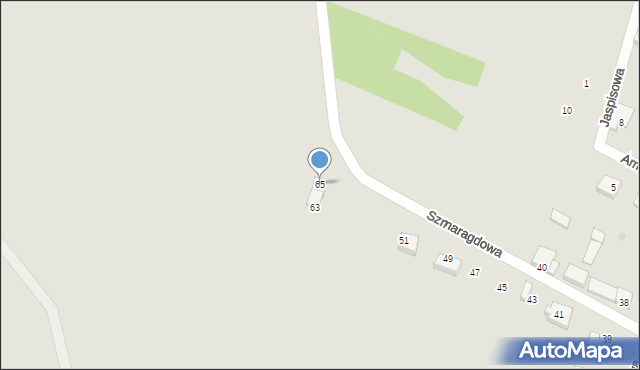 Oława, Szmaragdowa, 65, mapa Oława