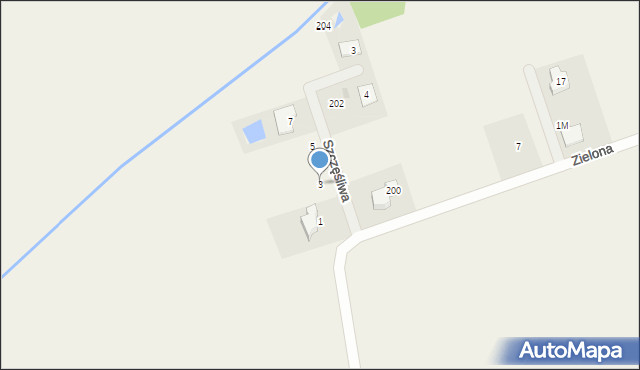 Oliszki, Szczęśliwa, 3, mapa Oliszki