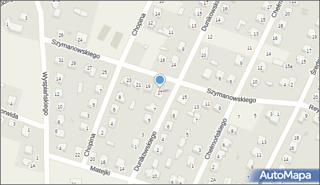 Olszewo-Borki, Szymanowskiego Karola, 17, mapa Olszewo-Borki